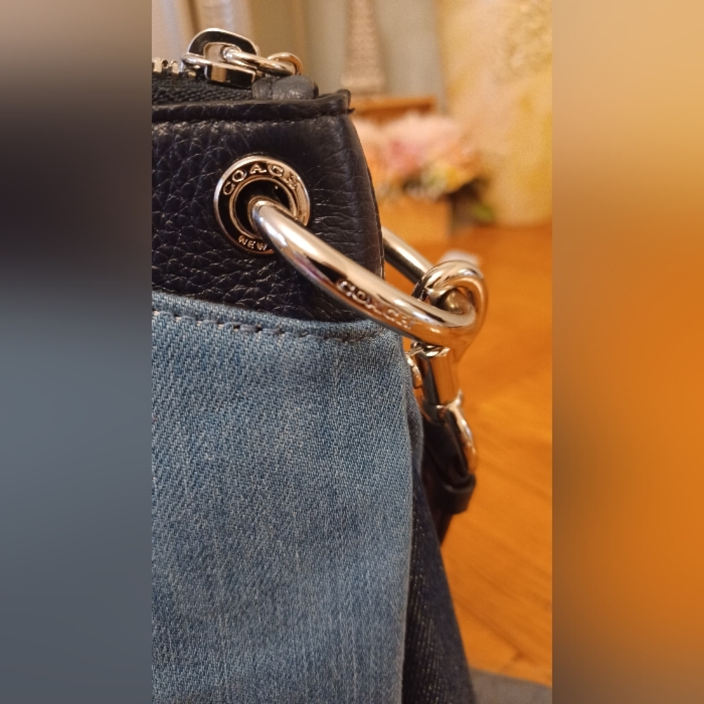 COACH MIA SATCHEL IN DENIM - Picture 8 of 11